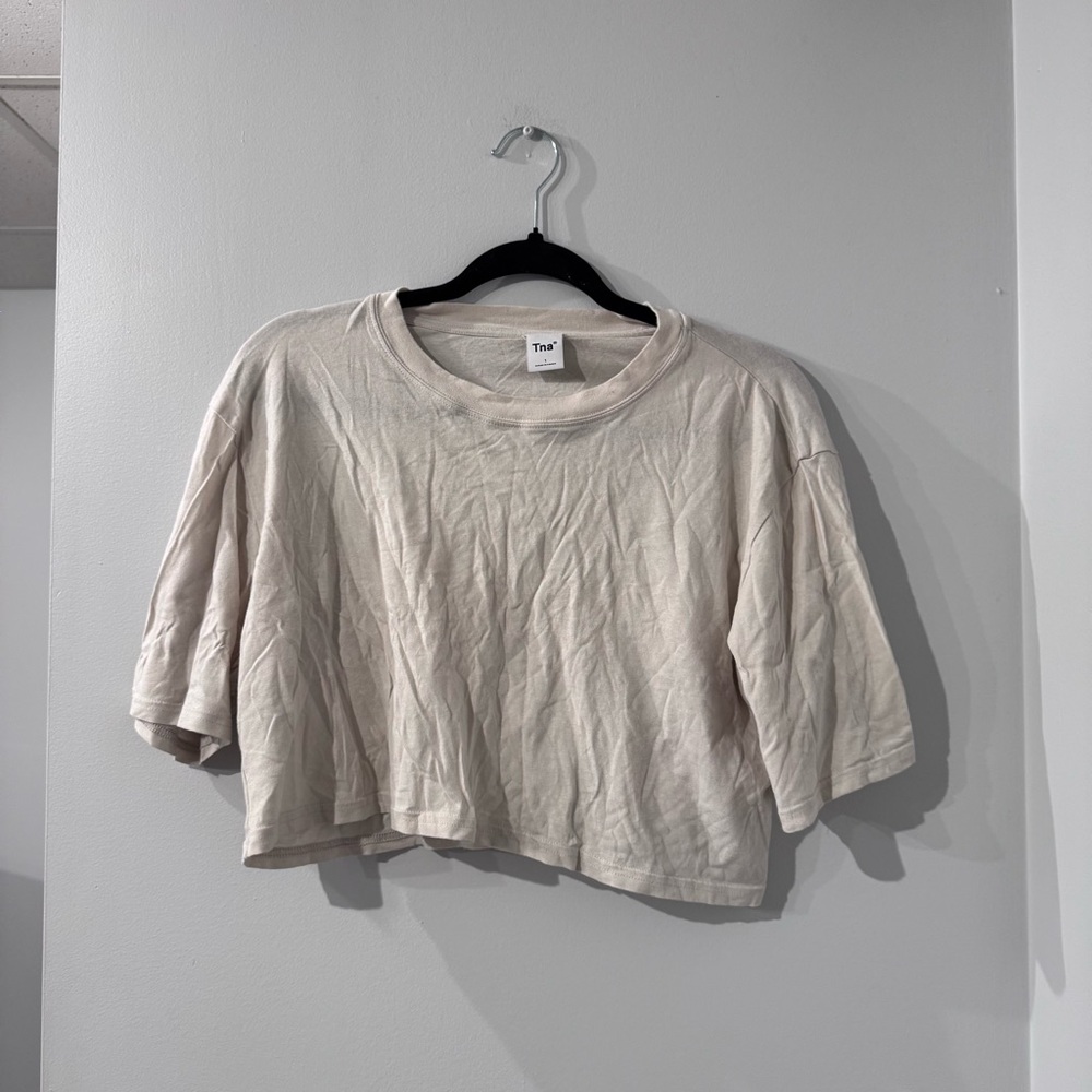 TNA Cream Crop Top
